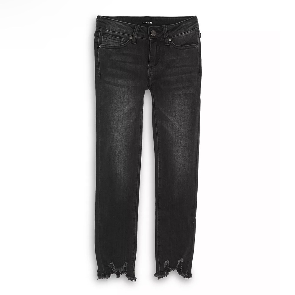 Joe’s Jeans Girls Pewter The Rocker Mid Rise Ankle Skinny Distressed Sz 10